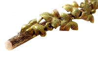 Art Nouveau Two Color 14K Yellow Gold Brooch - Leaves On The Vine