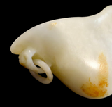 Jade Rhyton Libation Cup Loose Ring Chilong