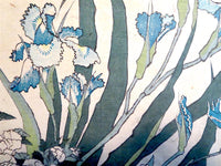 Hokusai Birds Irises Woodblock Print