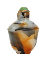 Peking Glass Snuff Bottle Imitating Agate