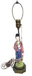 Quan Yin Chinese Porcelain Antique Multi-Color Enamel Figure