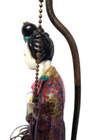 Quan Yin Chinese Porcelain Antique Multi-Color Enamel Figure