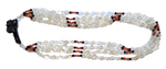 Coral Onyx Gold Rock Crystal Art Deco Style Necklace Horse Head Clasp
