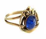 Art Nouveau Sapphire And Gold Ring