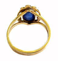 Art Nouveau Sapphire And Gold Ring