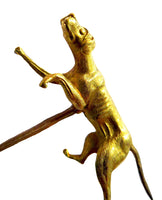 Stickpin Hound Dog 14K YG Circa 1880-1900