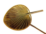 Asian Hand Fan Design Stickpin - Art Nouveau 14K Yellow Gold