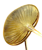 Asian Hand Fan Design Stickpin - Art Nouveau 14K Yellow Gold
