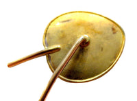 Asian Hand Fan Design Stickpin - Art Nouveau 14K Yellow Gold