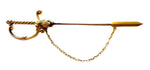 Jabot Stickpin - Officer Sword 14K Yellow Gold Art Nouveau