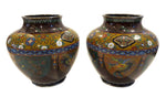 Japanese Cloisonne Vases Pair - Meiji Period