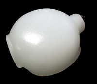 White Peking Glass Snuff Bottle Bat Motif