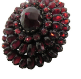 Victorian - Antique Large Garnet And Silver Large Ring