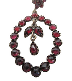 Victorian - Antique Garnet And Silver Dangle Earrings