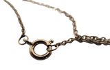 Victorian - Antique Garnet And Silver 4 Leaf Clover Pendant And Necklace