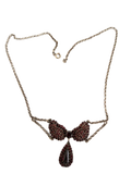 Victorian - Antique Garnet And Silver Necklace - Elegant