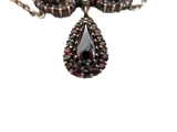 Victorian - Antique Garnet And Silver Necklace - Elegant