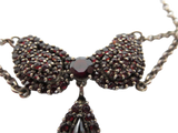 Victorian - Antique Garnet And Silver Necklace - Elegant