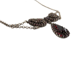 Victorian - Antique Garnet And Silver Necklace - Elegant