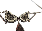 Victorian - Antique Garnet And Silver Necklace - Elegant