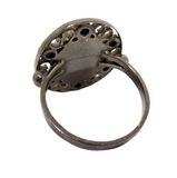 Garnet And Silver Ring Antique - Victorian