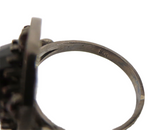 Garnet And Silver Ring Antique - Victorian