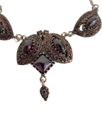 Victorian - Antique Garnet And Silver Necklace