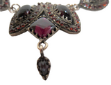 Victorian - Antique Garnet And Silver Necklace