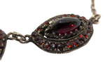 Victorian - Antique Garnet And Silver Necklace