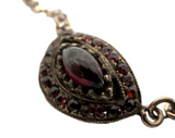 Victorian - Antique Garnet And Silver Necklace