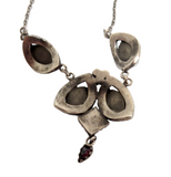 Victorian - Antique Garnet And Silver Necklace