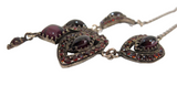 Victorian - Antique Garnet And Silver Necklace