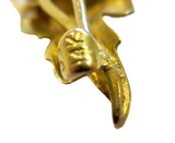Krementz Art Nouveau Two Color 14K Yellow Gold Bar Pin With Amethyst