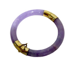Lavender Jadeite Bangle Bracelet 18K 750K Marked TYPE “A” Vintage