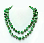 Carved Imperial Jadeite Bead Necklace