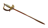 Sword Stickpin Art Nouveau - Antique 14K And Enamel Crest