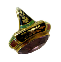 Nouveau Gold Enamel And Amethyst Ring Marcus & Co