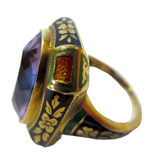 Nouveau Gold Enamel And Amethyst Ring Marcus & Co