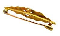 Krementz Art Nouveau - Antique Enamel & Natural Pearl Brooch