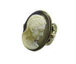 Venus - Cameo Carnelian Agate Mounted In Silver Gilt Ring Cupids