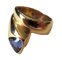 Tanzanite Gemstone Ring 14K Yellow Gold