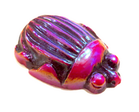 Tiffany Glass Scarab Ruby Red Favrlle UnMounted Large Rare LC Tiffany