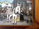 J. Platt (John Platt) Miniature Horse Drawn Wagon Painting Circa 1920
