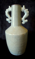 Longquan Celadon Mallet-Form Vase Dragon Head Fish Handles Chinese Sung/Yuan