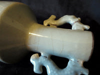 Longquan Celadon Mallet-Form Vase Dragon Head Fish Handles Chinese Sung/Yuan