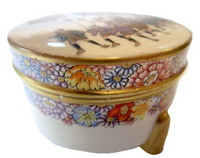 Satsuma Box With Marching Warriors Signed