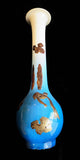 Japanese Glazed Pottery Long Neck Vase - Satsuma Or Studio Vase