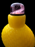 Imperial Yellow Snuff Bottle Basket Weave Pink/Red Tourmaline Top