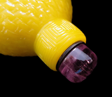 Imperial Yellow Snuff Bottle Basket Weave Pink/Red Tourmaline Top