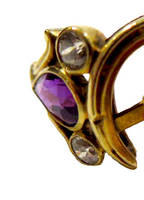 Ruby Diamond Amethyst Horseshoe Victorian Ring